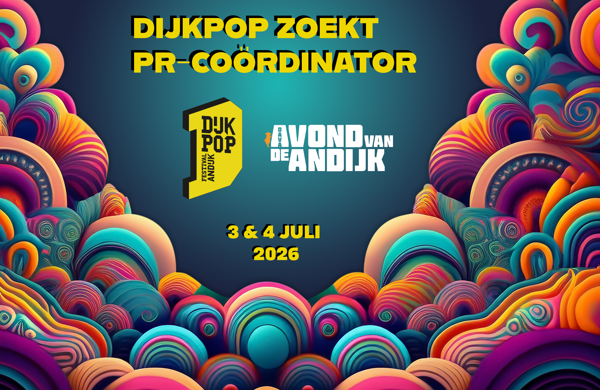Dijkpop Festival, Vacature, PR, Coordinator
