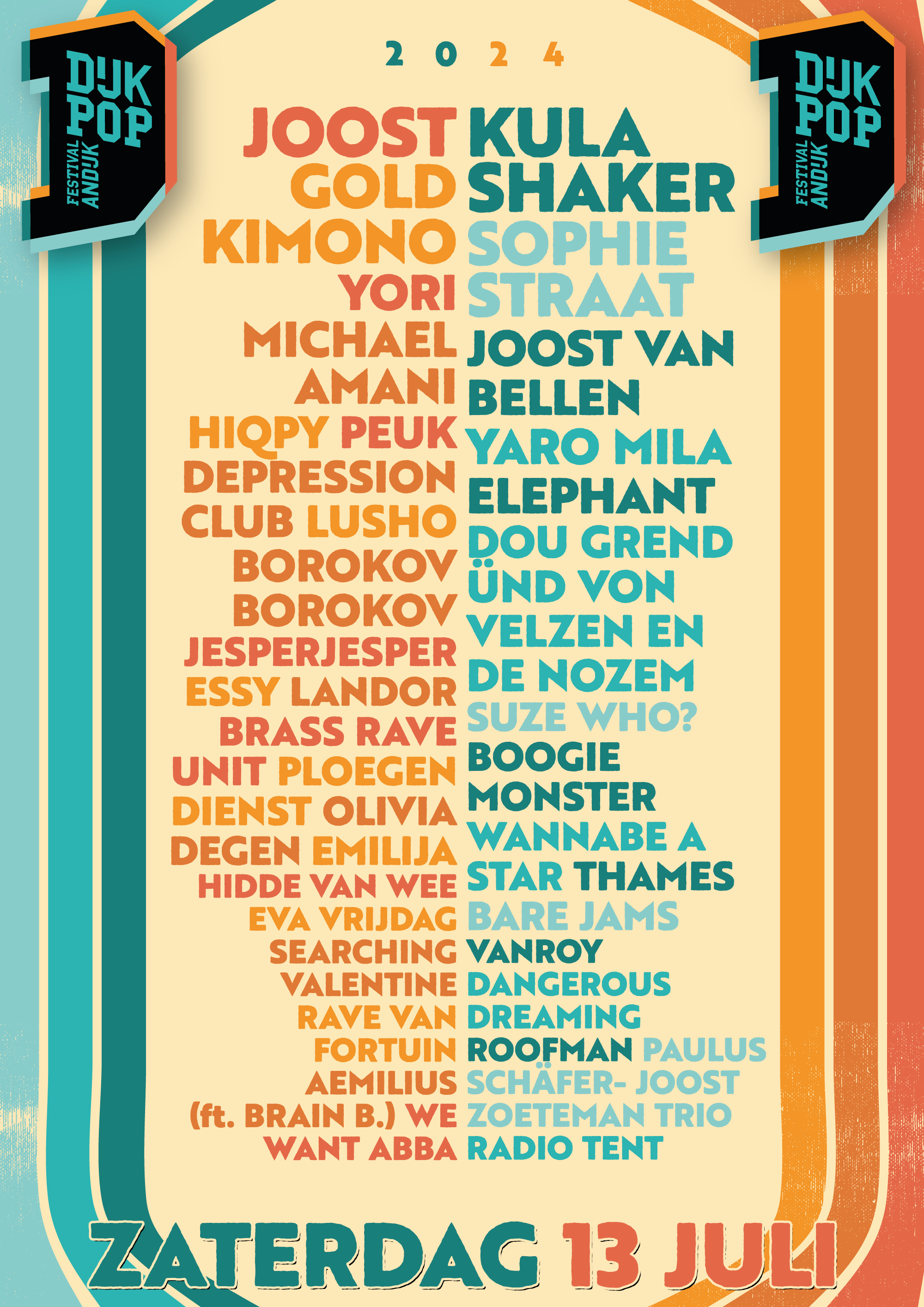 Dijkpop Festival, Andijk, Festival, Poster
